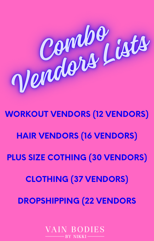 5 Vendors List combo  { With Resell Rights }