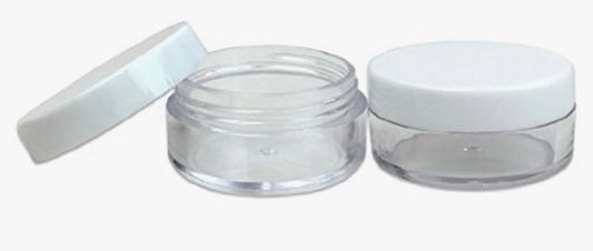 20 White lip scrub jars